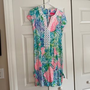 NWT Lilly Pulitzer Cassidy Stretch Shift Dress in multi Bohemian queen